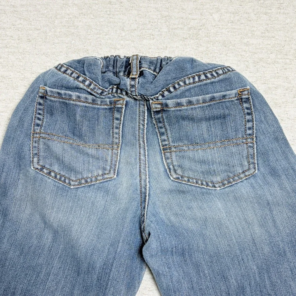 The Childrens Place‎ Boys Jeans Size 6 Husky Blue Bootcut Adjustable Waist Denim